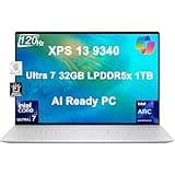 Dell XPS 13 9340 Business Laptop (13.4" FHD+ 120Hz, Intel Core Ultra 7 155H, 32GB LPDDR5x 7467 MT/s RAM, 1TB SSD) AI PC, 18-Hr Long Battery Life, 1080p Webcam, Wi-Fi 7, Win 11 Pro w/AI Copilot