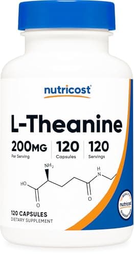 Nutricost L-Theanine 200mg, 120 Capsules, Double Strength - Non-GMO, Gluten Free