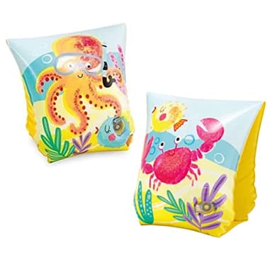 Pool Arm Floaties for Kids Inflatable Swim Arm Bands Cartoon Swim Flotation Sleeves Swimming Rings Floats Water Wings Lightweight Swim Armlets Tube Swim Training Aids for Water Sports (Octopus)