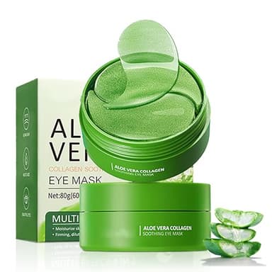Easilydays Aloe Vera Under Eye Masks, 60 PCS, Eye Bags, Puffy Eyes and Dark Circles Treatments, Reduce Wrinkles & Fine Lines Undereye Patches, Smooth, Firming, Moisturizing Eye Skin for Men&women Gift
