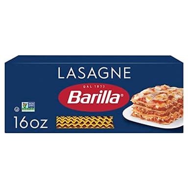 Barilla Wavy Lasagne Pasta, 16 oz. Box - Non-GMO, Made with Durum Wheat Semolina - Kosher Certified
