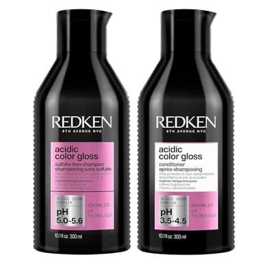 Redken Acidic Color Gloss Shampoo & Conditioner Set For Color Treated Hair - Protects Vibrancy and Extends Hair Shine, Sulfate-Free