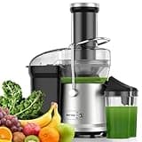 Juicer, 1200W Juicer Machine with 3" Feed Chute for Whole Fruits and Vegs, Dual Speeds Centrifugal Juice Extractor Maker with Heavy Duty Full Copper Motor, High Juice Yield, Easy to Clean, BPA-Free