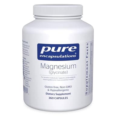 Pure Encapsulations Magnesium (Glycinate) - Supplement to Support Stress Relief, Sleep, Heart Health, Nerves, Muscles, and Metabolism* - with Magnesium Glycinate - 360 Capsules