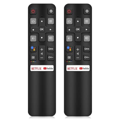 2PC RC802V FNR1 Replacement Remote Fit for TCL Android 4K Smart TV [NO Voice Function] 40S334 50S434 55S434 75S434 40S330 70S430 32S334 55S435 50S435 43S434 32S6500A 65P8S 65P8 49S6800FS 32S6500S
