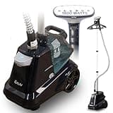 SALAV Heavy Duty Commercial Full-Size Garment Steamer with Foot Pedals and Extra Large 3L (101.5 oz) Water Tank, 1800 watts of Poweful Steam (Navy)