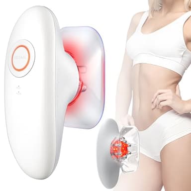 MASIKETEC Body Sculpting Machine, Professional Cordless Handheld Massager Electric Cupping Therapy Massager – for Belly, Waist, Arms, Leg, Home Tool for Women (White)
