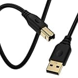 Printer Cable 6FT USB 2.0 Printer Cable USB-A to USB-B Cable, High Speed Scanner Printer Cord for HP Canon Dell Samsung Epson Brother Lexmark Xerox,USB MIDI Cable for Digital Piano DAC MIDI Controller