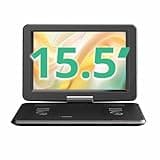 YOTON 17.5" Portable DVD Player with 15.5" Large HD Swivel Screen for Car and Kids, 4-6 Hours Working Time with Built-in Battery, Dual Stereo Speakers, USB/SD/AV/Audio Support [Not Support Blu-Ray]
