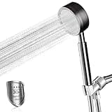High Pressure Shower Head with Handheld, Detachable Handheld Shower Head with 78" Long Hose, 2.5 GPM Pressure Boosting Shower Head, 304 Stainless Steel Shower Wand Crystal Silver