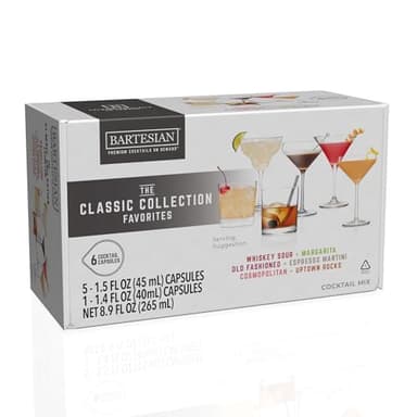 The Classic Collection Capsules, Variety Pack of 6 for Bartesian Premium Cocktail Maker (55524)