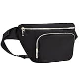 sportsnew Fanny Packs for Women,Large Waist Pack with Extra Extension Belt,Fashion Crossbody Belt Bags for Travel Walking Running Hiking Black