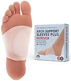 Dr. Frederick's Original Arch Support Sleeves Plus - 2 ct - Relief for Flat Feet & Arch Pain - Orthotic Support for Men & Women - Small/Medium