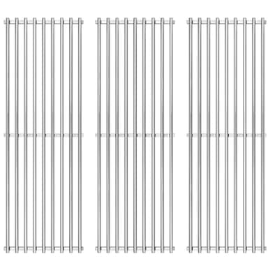 GGC Stainless Steel Grill Grates for Chargriller 3001, 5050, 3008, 3030, 4000, 5252, 19 3/4" Grill Grates Replacement for King Griller 3008, 5252 and Others, 3 PCS Cooking Grid Grates for Chargriller