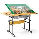 ALL4JIG 1500 Pieces Jigsaw Puzzle Table with Legs, 35.4"x26.4" Adjustable Puzzle Board for Adults, 3-Tilting Angles, Multi-Functional with 4+2 Drawers & Protective Cover