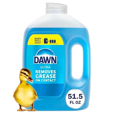 Dawn Ultra Original Dish Soap Refill Jug, Large Size Original Blue Liquid Dishwashing Detergent, Powerful Dawn Dish Soap for Grease, 51.5 oz
