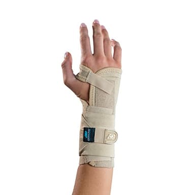 DonJoy DA161WB01-TAN-M/L-R Stabilizing Elastic Wrist Brace for Carpal Tunnel, Sprain, Strain, Tendonitis, Instabilities, Palm Stay
