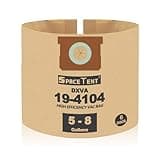 SpaceTent 6 Pack DXVA19-4104 High Efficiency Replacement Filter Bags for DEWALT 5 to 8 Gallon Wet/Dry Vacs - Part # DEWALT DXVA19-4104
