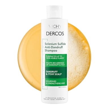 Dercos Anti Dandruff Shampoo, Dry Scalp Treatment and Itch Relief. Prescription Strength Comparable to 2% Ketoconazole, for Mild to Severe Dandruff-Prone Hair & Flaky, Itchy Scalps, 6.76 Fl. Oz