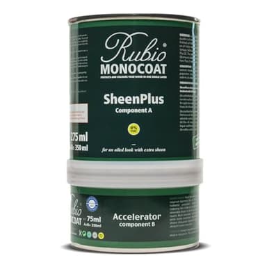 Rubio Monocoat SheenPlus 560 ft² | 0% VOC Satin Look Sheen Enhancer & Wood Finish for Interior Surfaces, Furniture, Floors, Countertops & Tables Finished with Oil Plus 2C | 350 ml