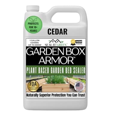 Seal It Green Cedar Garden Box Sealer-Plant Based, Non-Toxic and Non-Leaching Garden Bed Wood Sealer. Helps Protect Cedar & All Wood Types Used for Raised Bed Gardens. Zero Toxic Chemicals (