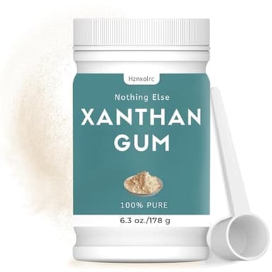 6.3 oz Food Grade Xanthan Gum Powder, Pure Xanthan Gum for Baking Gluten Free, Xanthan Gum Thickener Suitable for Making Ice Cream, Cake, Yogurt, Candy and More
