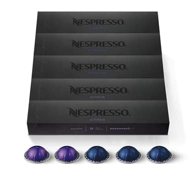 Nespresso Capsules Vertuo, Espresso Variety Pack, Medium and Dark Roast Espresso, 50-Count Espresso Pods, Brews 1.35oz.