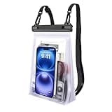 PEDVSTY Large Floating Waterproof Phone Pouch [with Sealing Strip], Cell Phone Dry Bag for iPhone 16 15 14 13 12 Pro Max Galaxy S25 S24 S23 S22 All Phones, Float Water Proof Bag for Beach Water Park