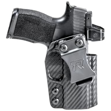 Rounded IWB Holster Fits: CZ P10C Holster - RH - Carbon Fiber Black Kydex - Concealment Express - American Made