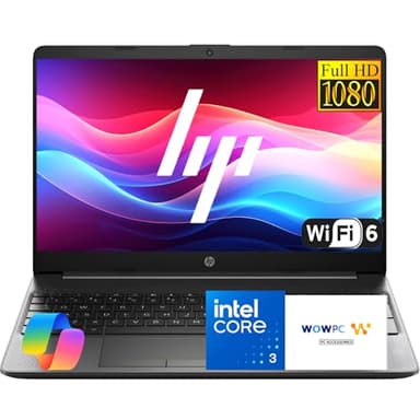 HP 15.6 Inch Business Laptop with Microsoft Office on The Web, Powerful 13th Intel Core i3 Processor (Beats i7-1165G7), 8GB RAM, 628B SSD(500 GB External), Windows 11 Pro, WOWPC 3 in 1