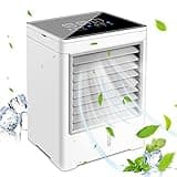 Portable Air Conditioners, USB Personal Mini Air Conditioner with 3-Speed, Evaporative Air Cooler with Touch Screen, Portable Ac Unit Fan for Room, Tent, Bedroom, Car, RV, and Camping