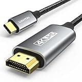 UANTIN USB C to HDMI Cable 6Ft | 4K High-Speed USB 3.1 Type-C to HDMI Cord [Thunderbolt 3/4 Compatible] with MacBook Pro/Air,Galaxy S8 to S23, iPhone 15/16, iPad Pro, iMac, Surface