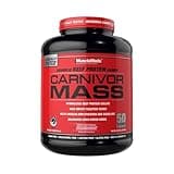 MuscleMeds Carnivor Mass Anabolic Beef Protein Gainer, Strawberry, 6 Pound