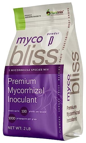 Myco Bliss Powder (2lbs) - Mycorrhizal Fungi for Soil - 5 Strain Mycorrhizal Inoculant with 1000 Propagules Per Gram - Highly Concentrated Mycorrhizae for Plants, Potting Soil, & Garden Soil