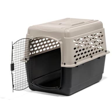 Petmate Vari Dog Kennel - Portable Dog Carriers & Crates for Large Dogs, Airline-Friendly, Durable Plastic, Pet Carrier For Home and Travel, 36 Inches, Taupe and Black