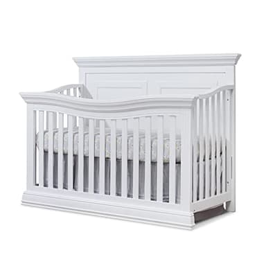 Sorelle Furniture Paxton Crib, Classic 4-In-1 Convertible Crib, Made of Wood, Non-Toxic Finish, Wooden Baby Bed, Toddler Bed, Child’s Daybed and Full-Size Bed, Nursery Furniture - White