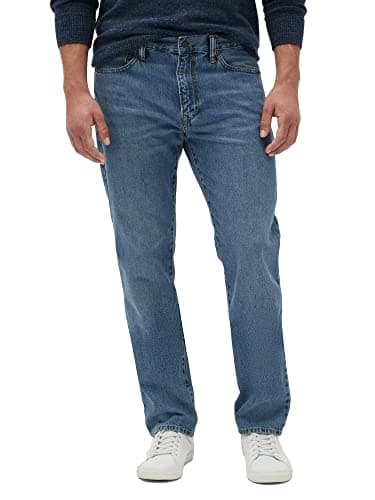GAP Mens Straight Fit Jeans, Sierra Vista Medium Wash, 36W x 30L US