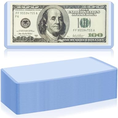 30 Pack Dollar Bill Sleeves - 6.8" x 2.9" Clear Currency Sleeves, Hard Plastic Waterproof Money Holders, Dollar Bill Display Case, Currency Protectors, Organizer for Collectors
