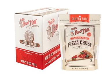 Bob's Red Mill Gluten Free Pizza Crust Mix, 16oz (Pack of 4)- Makes two 12" crusts per package, Kosher