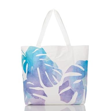 ALOHA Collection Monstera Reversible Tote in Dawn | Lightweight, Compact, and Splash-Proof Everyday Tote Bag