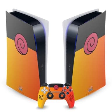 Head Case Designs Officially Licensed Naruto Shippuden Naruto Costume Iconic Vinyl Faceplate Gaming Skin Decal Compatible With Sony PlayStation 5 PS5 Digital Edition Console and DualSense Controller
