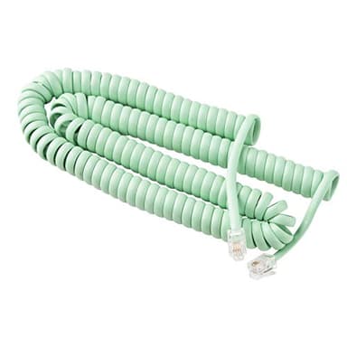 Phone Cord for Landline Phone –Tangle-Free, Handset Curly Telephones Land Line Cord –Easy to Use + Excellent Sound Quality – Telephone Cords for Home or Office 15ft Long, Color Earth Day Green