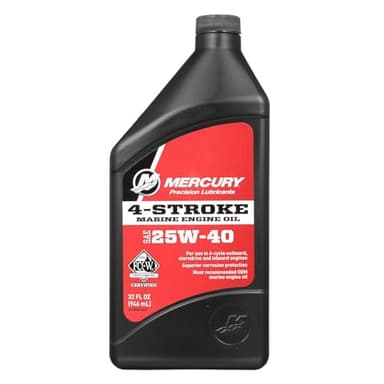 Mercury 25W-40 4-Stroke Marine Engine Oil, 1 Quart - 8M0078627