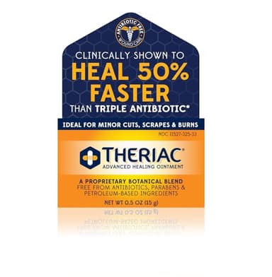 Theriac Advanced Manuka Honey Healing Ointment – Clinically Shown to Heal 50% Faster Than Triple Antibiotic/Ideal for Minor Cuts, Scrapes, and Burns / (0.5 Oz)