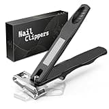 FERYES 360° Rotating Nail Clippers for Seniors, Long Handle Fingernail Clippers for Men and Women, Ergonomic EZ Grip Toenail Clippers for Thick Nails