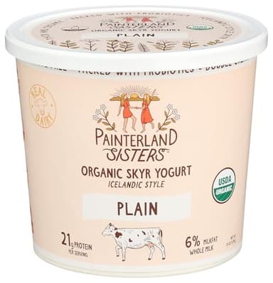 Painterland Sisters, Yogurt Skyr Plain Organic, 24 Ounce
