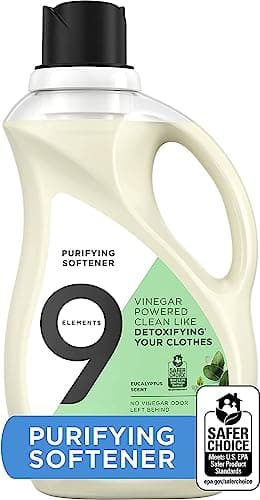 9 Elements Laundry Purifying Softener Liquid, Eucalyptus Scent, 67 Ounce, Clear