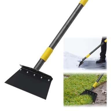 Garden Flat Shovel, 60" Multifunctional Cleaning Shovel, Manual Weeder Heavy Duty Metal Floor Scraper Garden Tool for Lawn Digging, Weeding, Scraping, Ice Remove, Edging