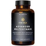 Inessa Methylated Multivitamin for Men and Women - Advanced Natural Daily Mens Multivitamins with CoQ10 100mg, Vitamins D3, K2, A, B Complex Vitamins, Folic Acid & Zinc - 60 Vegan Tablets
