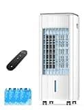 Portable Air Conditioners, 3-IN-1 Evaporative Air Cooler w/ 4 Ice Packs, 3L Water Tank, 7H Timer for Auto-Off, Swamp Coolers Portable Ac with 70° Oscillation,for Room Bedroom Office, White